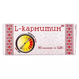 L-Карнітин, таблетки, 0.25 г, №80 | интернет-аптека Farmaco.ua