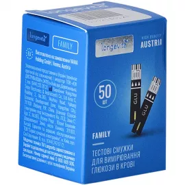 Longevita Family, тест-смужки для вимірювання глюкози в крові, №50 | интернет-аптека Farmaco.ua