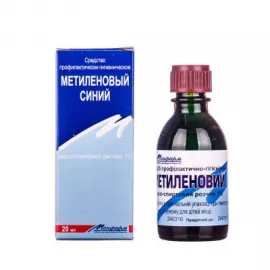 Метиленовый синий, раствор спиртовый, 20 мл, 1% | интернет-аптека Farmaco.ua