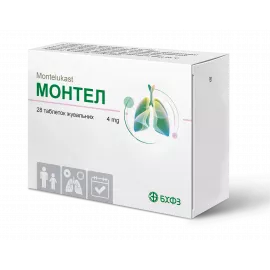 Монтел, таблетки жевательные, 4 мг, №28 (7х4) | интернет-аптека Farmaco.ua