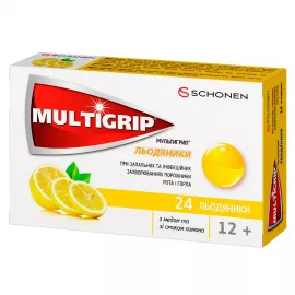 Мультигрип, льодяники з медом та лимоном, №24 | интернет-аптека Farmaco.ua