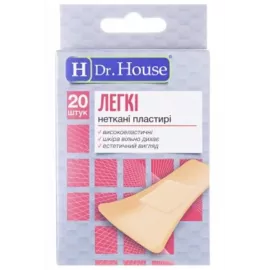 Н Dr. House Легкі, набір пластирів медичних, на нетканій основі, 7.2 см х 2.3 см, №20 | интернет-аптека Farmaco.ua