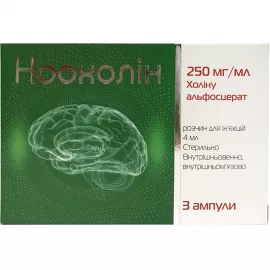 Ноохолин, раствор для инъекций, ампулы 4 мл, 250 мл/мл, №3 | интернет-аптека Farmaco.ua
