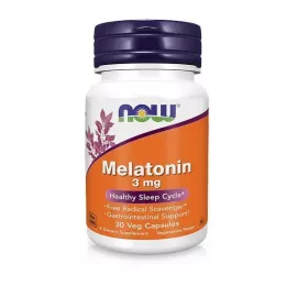 Now Foods Мелатонін, капсули 3 мг, №30 | интернет-аптека Farmaco.ua