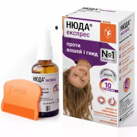 Нюда Экспресс, спрей против вшей и гнид, флакон 50 мл | интернет-аптека Farmaco.ua