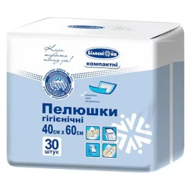 Белоснежка, пелёнки компактные, 40 х 60 см, №30 | интернет-аптека Farmaco.ua