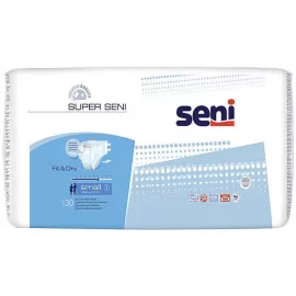Super Seni, підгузки для дорослих, розмір S, тип 1, 55-80 см, №30 | интернет-аптека Farmaco.ua
