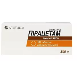 Пирацетам, таблетки, 0.2 г, №60 (6х10) | интернет-аптека Farmaco.ua