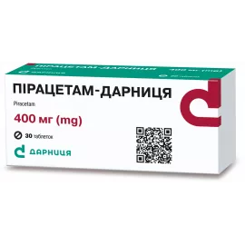 Пирацетам-Дарница, таблетки, 0.4 г, №30 (10х3) | интернет-аптека Farmaco.ua