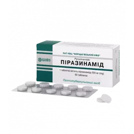 Пиразинамид, таблетки, 500 мг, №50 (10х5) | интернет-аптека Farmaco.ua