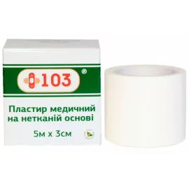 +103®, пластырь, нетканевая основа, 5 м х 3 см | интернет-аптека Farmaco.ua