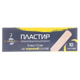 B-Health, пластир, на тканинній основі, 19 мм x 72 мм, №10 | интернет-аптека Farmaco.ua