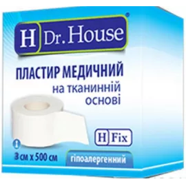 H Dr. House, пластир, на тканинній основі, 3 см x 500 см, №1 | интернет-аптека Farmaco.ua