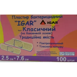Igar, пластырь, бактерицидный, на хлопковой основе, 2.5 х 7.6 см | интернет-аптека Farmaco.ua
