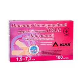 Igar Классический, пластырь, бактерицидный, на хлопковой основе, 1.9 х 7.2 см | интернет-аптека Farmaco.ua