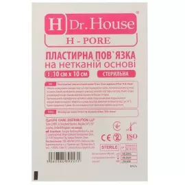 H Dr. House, пластирна пов'язка на нетканій основі, стерильна, 10х10 см | интернет-аптека Farmaco.ua