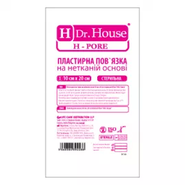H Dr. House, пластирна пов'язка на нетканій основі, стерильна, 10х20 см | интернет-аптека Farmaco.ua