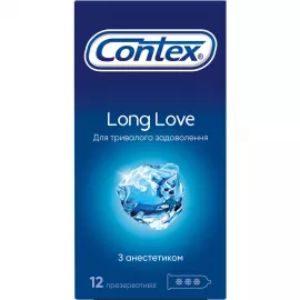 Презервативи Contex Long love, з анестетиком, №12 | интернет-аптека Farmaco.ua
