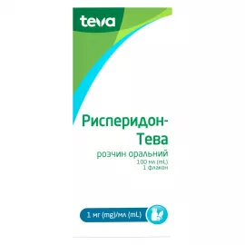Рисперидон-Тева, розчин оральний, 1 мг/мл, флакон 100 мл | интернет-аптека Farmaco.ua