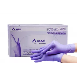 Igar, рукавички, нітрилові, оглядові, нестерильні, неприпудрені, розмір L (8-9), №200 (100 пар) | интернет-аптека Farmaco.ua
