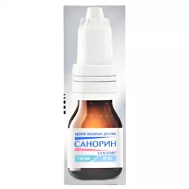 Санорин, капли назальные, 10 мл, 0.1% | интернет-аптека Farmaco.ua