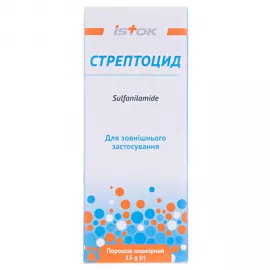 Стрептоцид, порошок нашкірний, флакон полімерний, 15 г | интернет-аптека Farmaco.ua