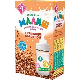Малыш, сухая смесь на молочно-зерновой основе с гречневой мукой быстрого приготовления, с 4-х месяцев, 350 г | интернет-аптека Farmaco.ua