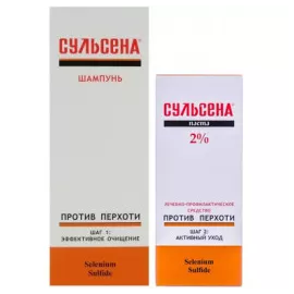 Сульсена, шампунь-пілінг проти лупи, 150 мл + Сульсена, паста, туба 75 мл, 2% | интернет-аптека Farmaco.ua
