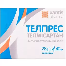 Телпрес, таблетки, 40 мг, №28 (14х2) | интернет-аптека Farmaco.ua