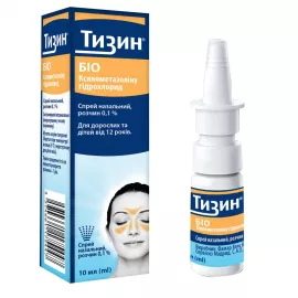 Тизин Біо, спрей назальний, розчин, флакон 10 мл, 0.1% | интернет-аптека Farmaco.ua