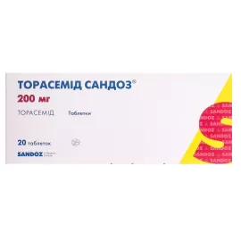 Торасемід® Сандоз, таблетки, 200 мг, №20 | интернет-аптека Farmaco.ua