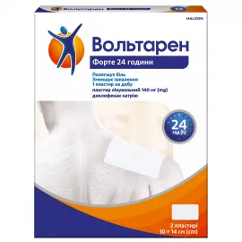 Вольтарен Форте 24 Години, пластир, 140 мг, 10 х 14 см, №2 | интернет-аптека Farmaco.ua