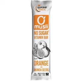 Здоровый перекус Апельсин-Киноа, батончик-мюсли без сахара, 25 г | интернет-аптека Farmaco.ua