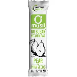 Здоровый перекус Груша-Семена Чиа, батончик-мюсли без сахара, 25 г | интернет-аптека Farmaco.ua