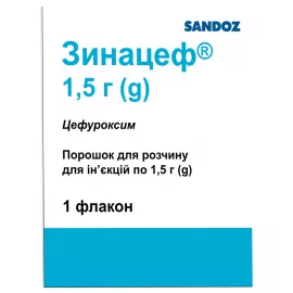 Зинацеф, порошок для розчину для ін'єкцій, флакон 1.5 г, №1 | интернет-аптека Farmaco.ua