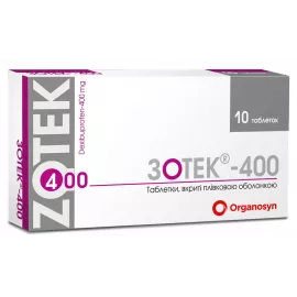 Зотек-400, таблетки покрытые оболочкой, 400 мг, №10 | интернет-аптека Farmaco.ua